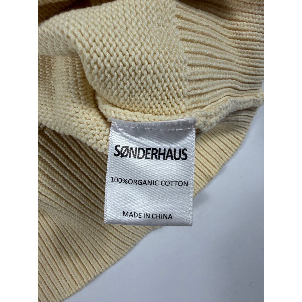 Sonderhaus Gwendolyn Women’s Organic Cotton Sweater Cream Medium - Picture 13 of 13